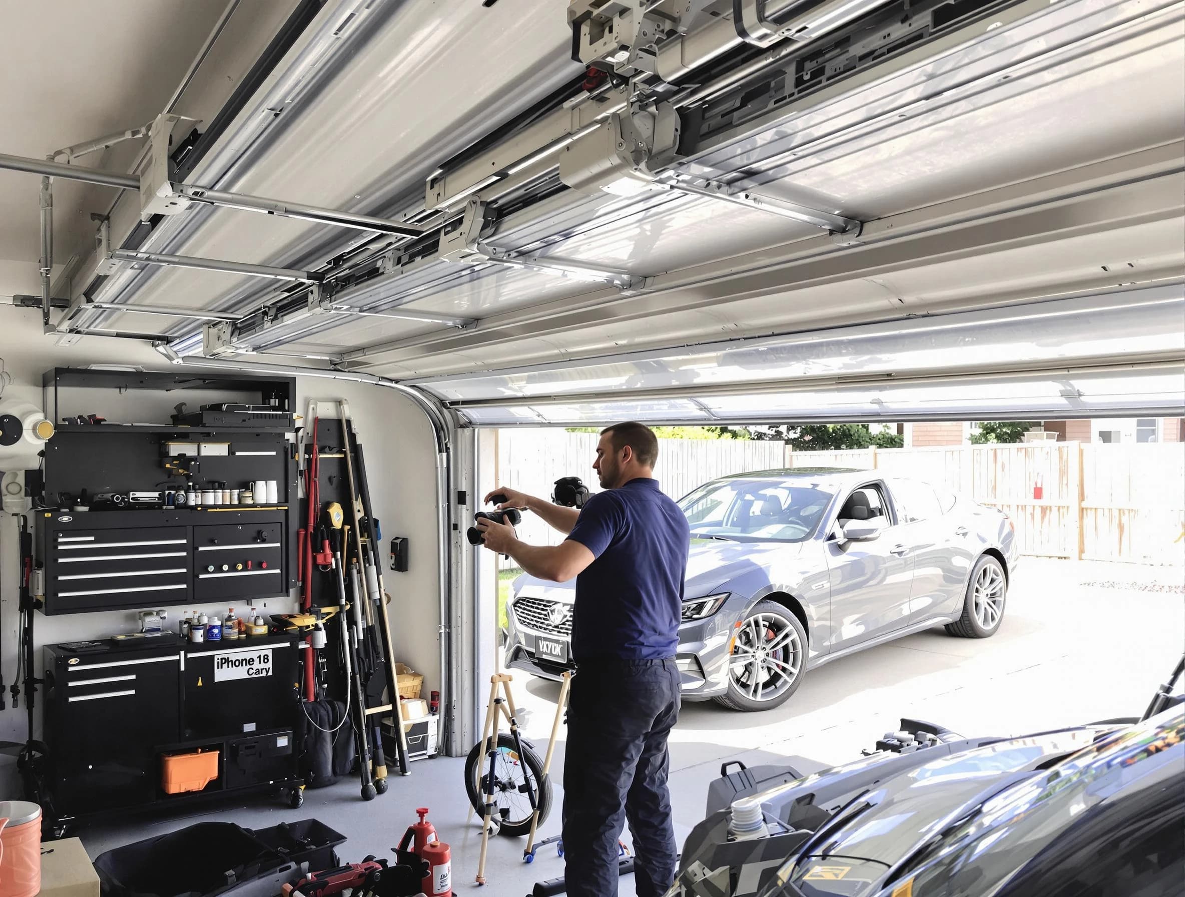 West Pleasant View Garage Door Repair technician fixing noisy garage door in West Pleasant View
