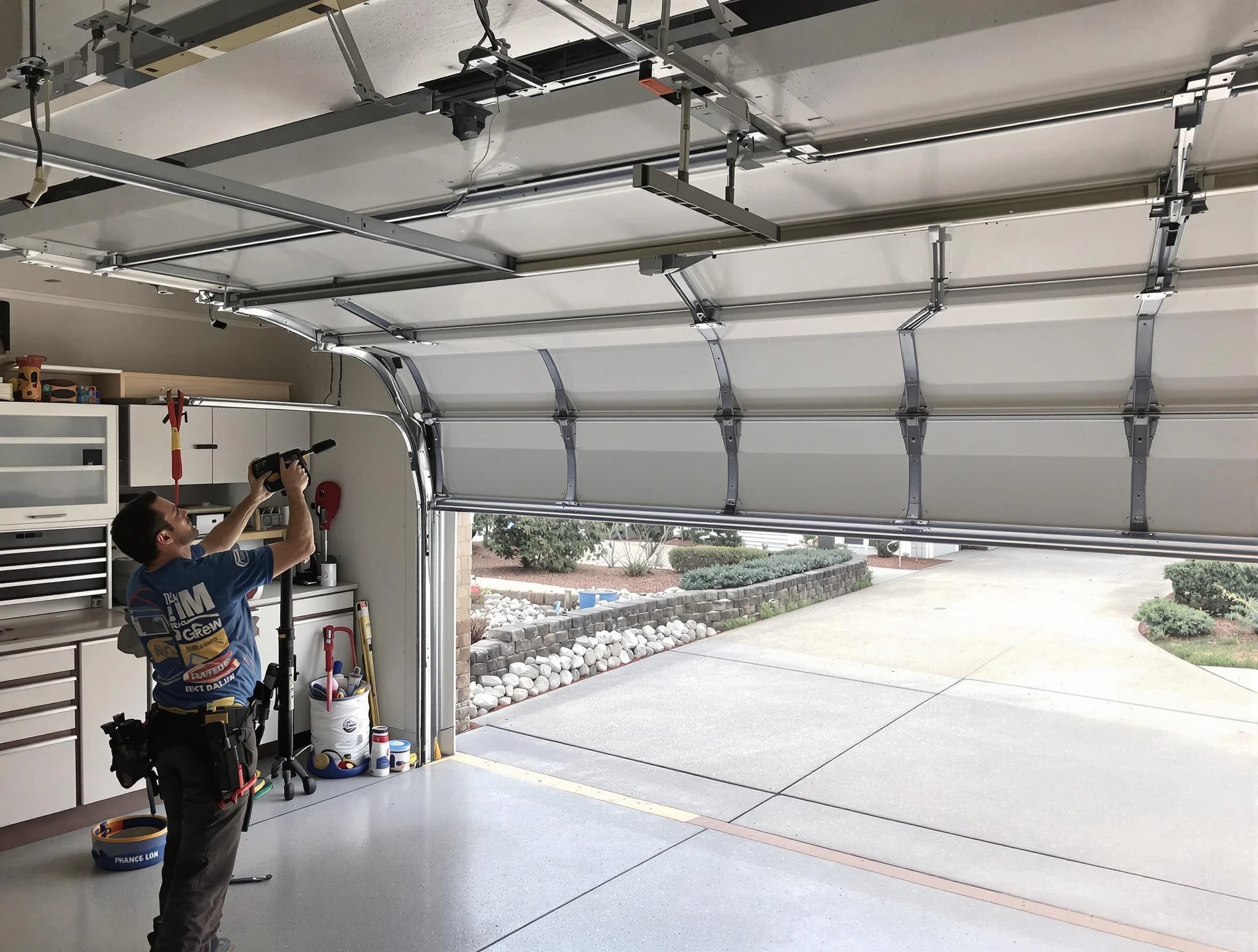 Garage door track repair service by West Pleasant View Garage Door Repair in West Pleasant View