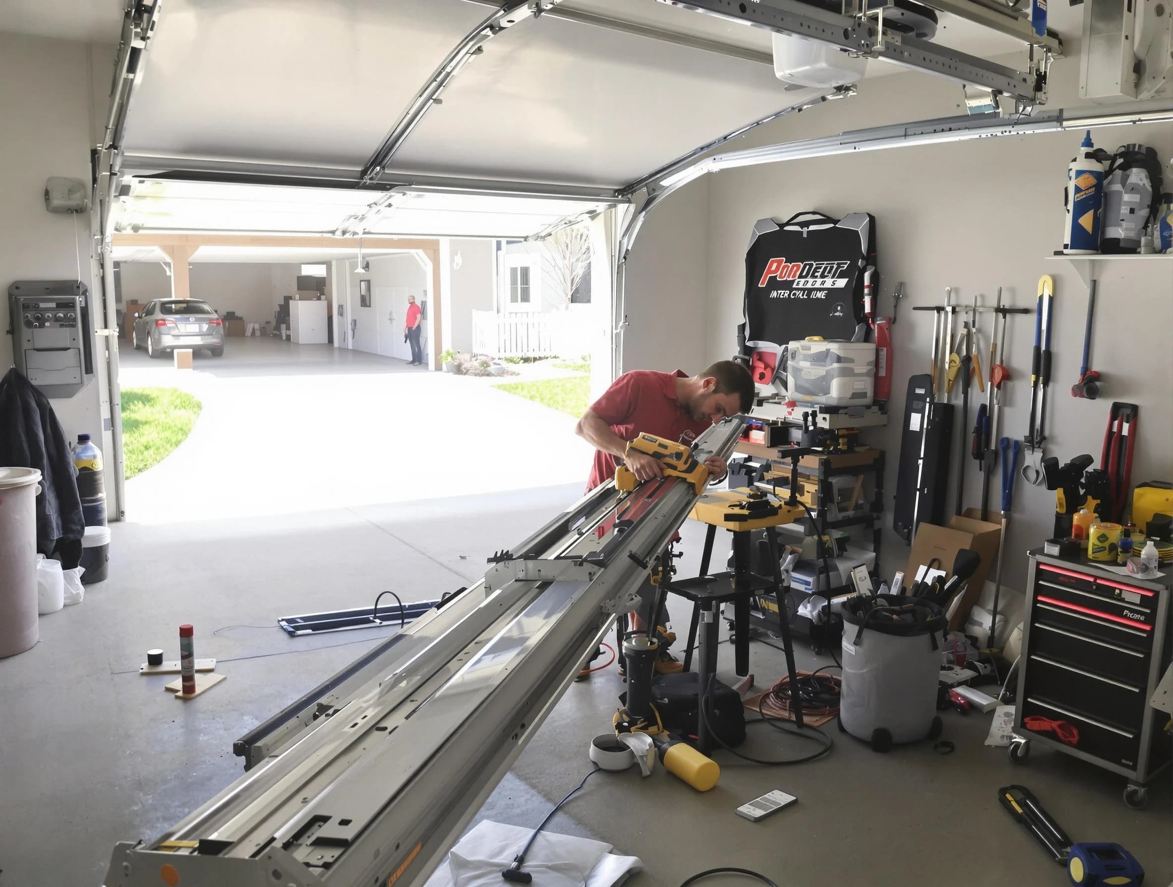 West Pleasant View Garage Door Repair expert performing track repair in West Pleasant View