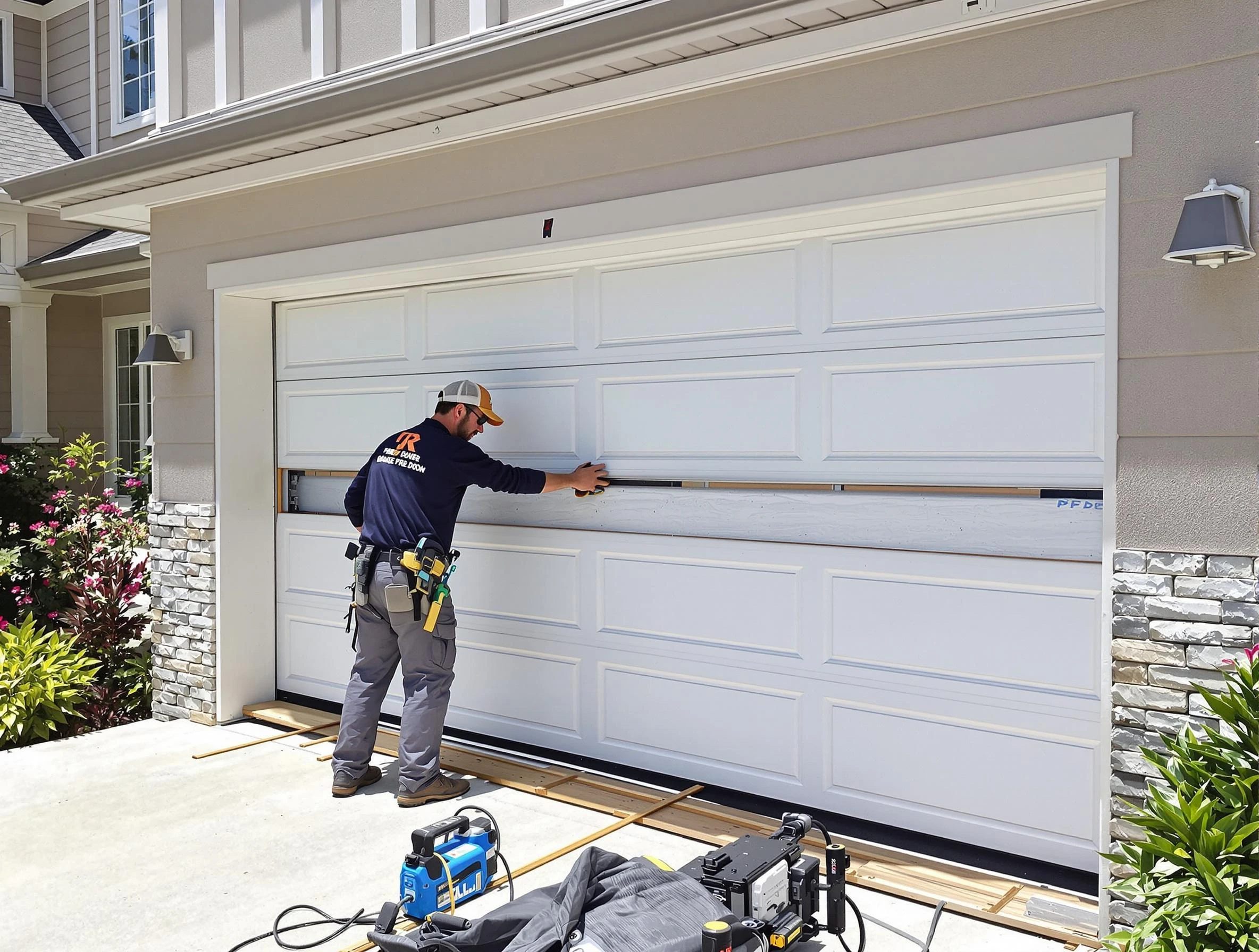 West Pleasant View Garage Door Repair team performing complete garage door replacement at West Pleasant View residence