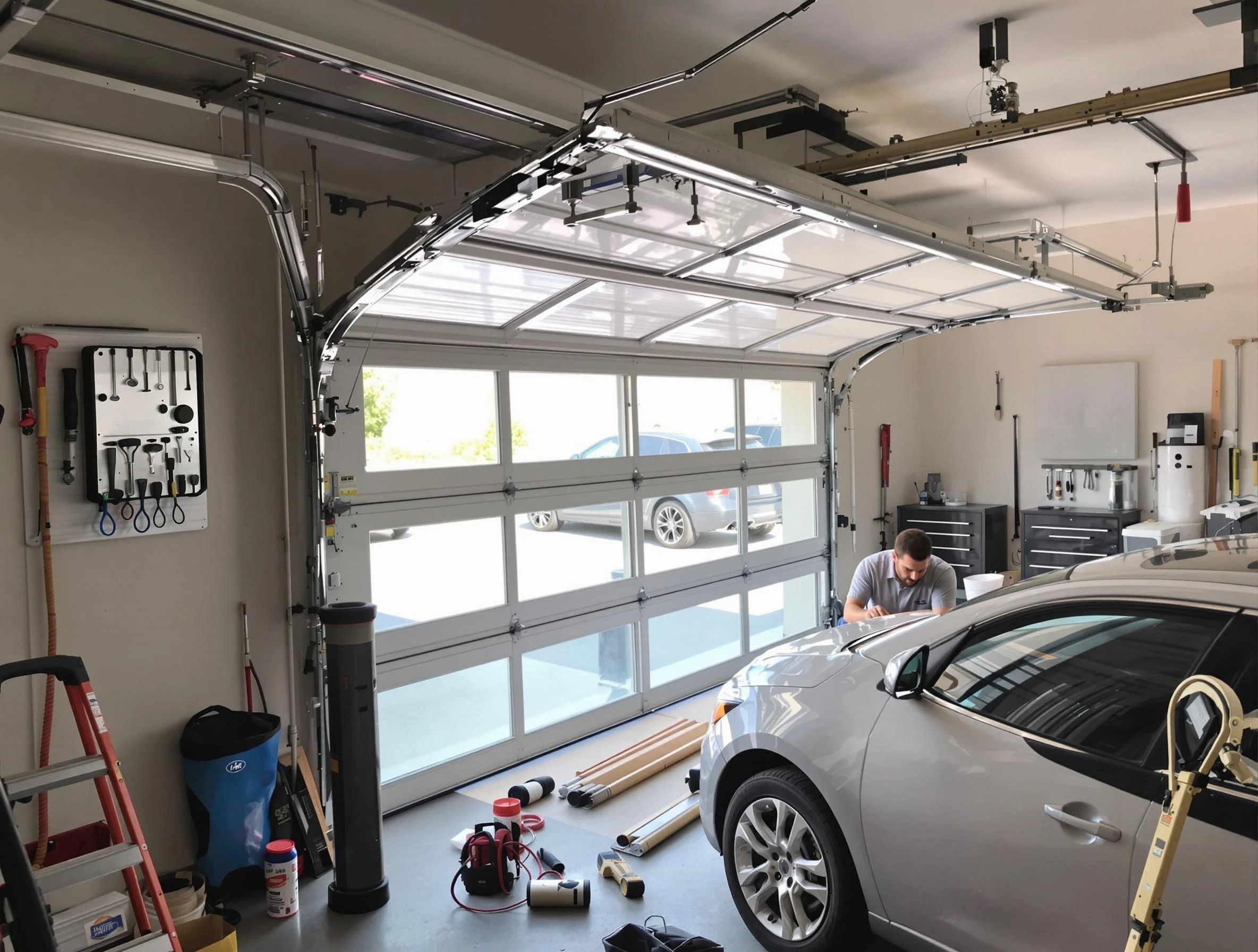 Garage door noise reduction service by West Pleasant View Garage Door Repair in West Pleasant View